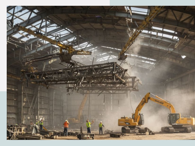 Демонтаж ангаров в Богородицке от 641 руб. за м²